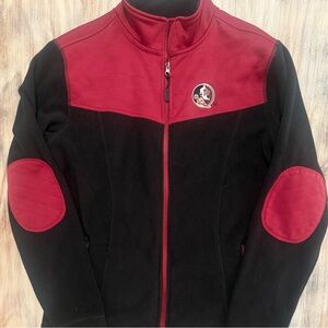FSU Florida State Seminoles Black and Garnet Women’s Fleece Jacket Size XL